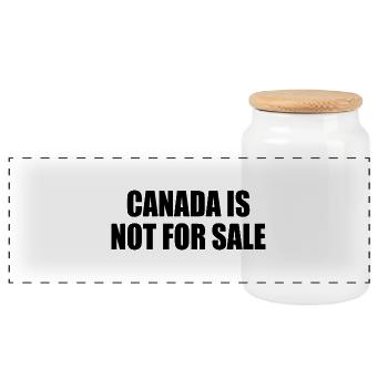 canada is not for sale - Panorama Keksdose mit Holzdeckel - Weiß - Vorne