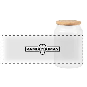 Merz Rambo Zambo - Kanzler - Panorama Keksdose mit Holzdeckel - Weiß - Vorne