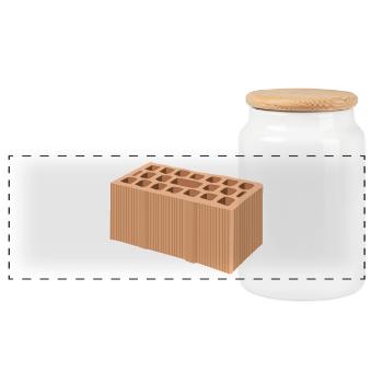 construction maurer312 - Panoramic Cookie Jar with Wooden Lid - white - Front