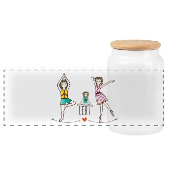 Le gardien du mouvement des enfants - Boîte à biscuits avec couvercle en bois - blanc - Devant