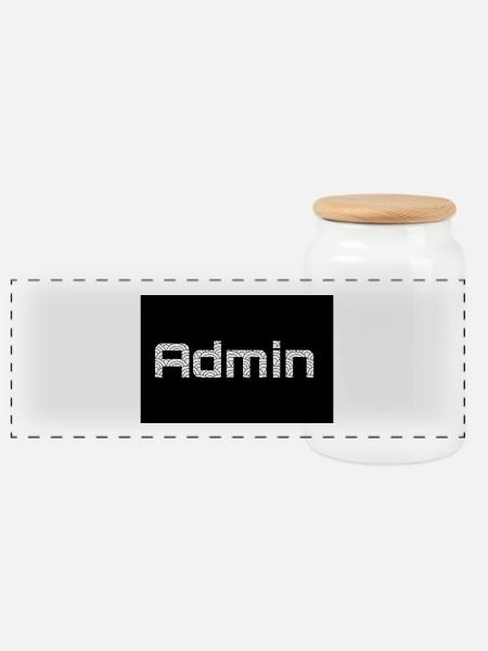 ADMIN Whitewords/Blackbackround - Panorama Keksdose mit Holzdeckel - Weiß