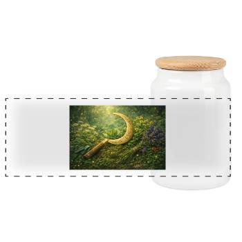 Puissance des plantes - Boîte à biscuits avec couvercle en bois - blanc - Devant