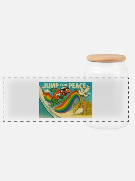 Fun Sport Shirt  - Panorama Keksdose mit Holzdeckel - Weiß