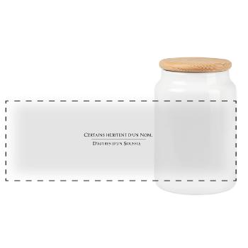 Héritage ou Souffle - Boîte à biscuits avec couvercle en bois - blanc - Devant