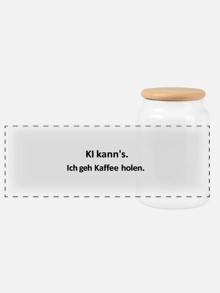 KI - Panorama Keksdose mit Holzdeckel - Weiß