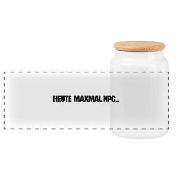 NPC - Panorama Keksdose mit Holzdeckel - Weiß - Vorne