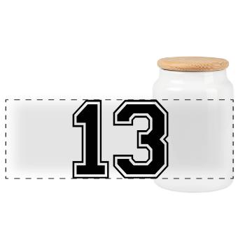 13 - Boîte à biscuits avec couvercle en bois - blanc - Devant