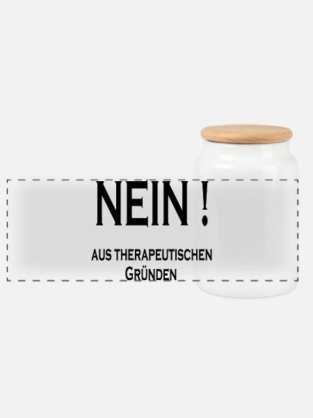 lustiger cooler Spruch lustige coole Sprüche Humor - Panorama Keksdose mit Holzdeckel - Weiß