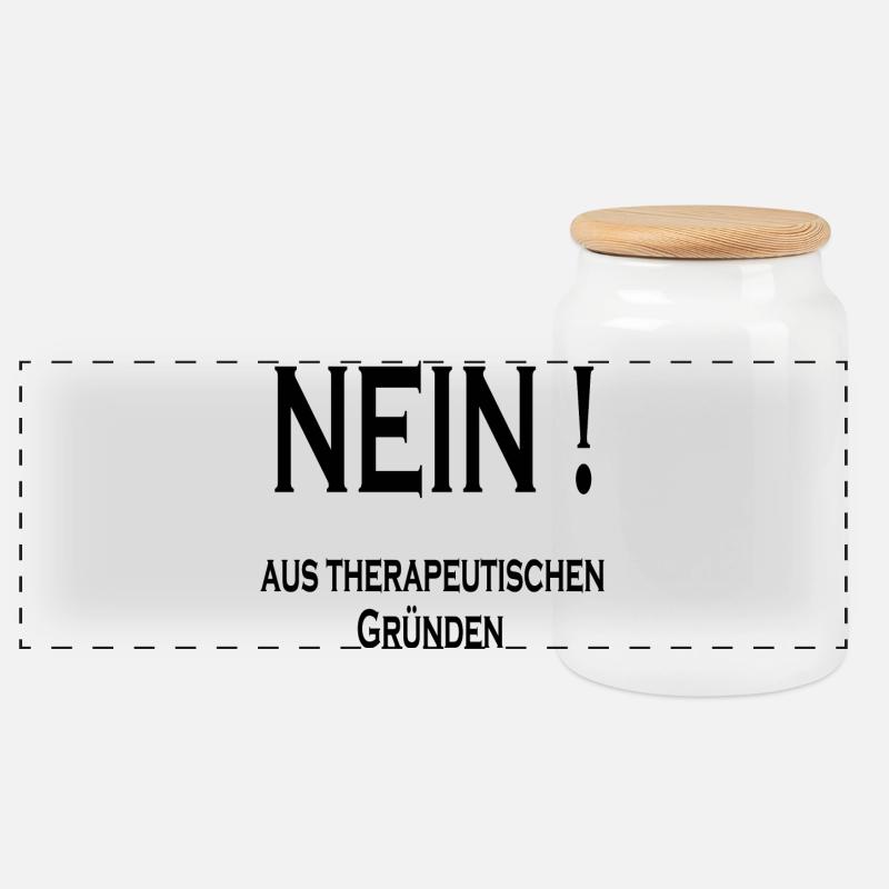 lustiger cooler Spruch lustige coole Sprüche Humor - Panorama Keksdose mit Holzdeckel - Weiß