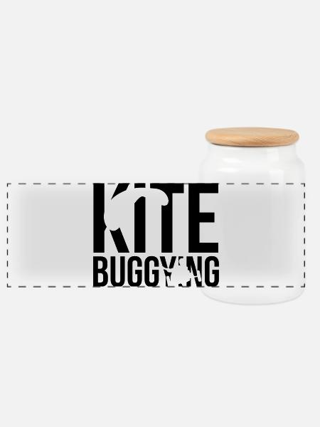 kitebuggying - Panorama Keksdose mit Holzdeckel - Weiß