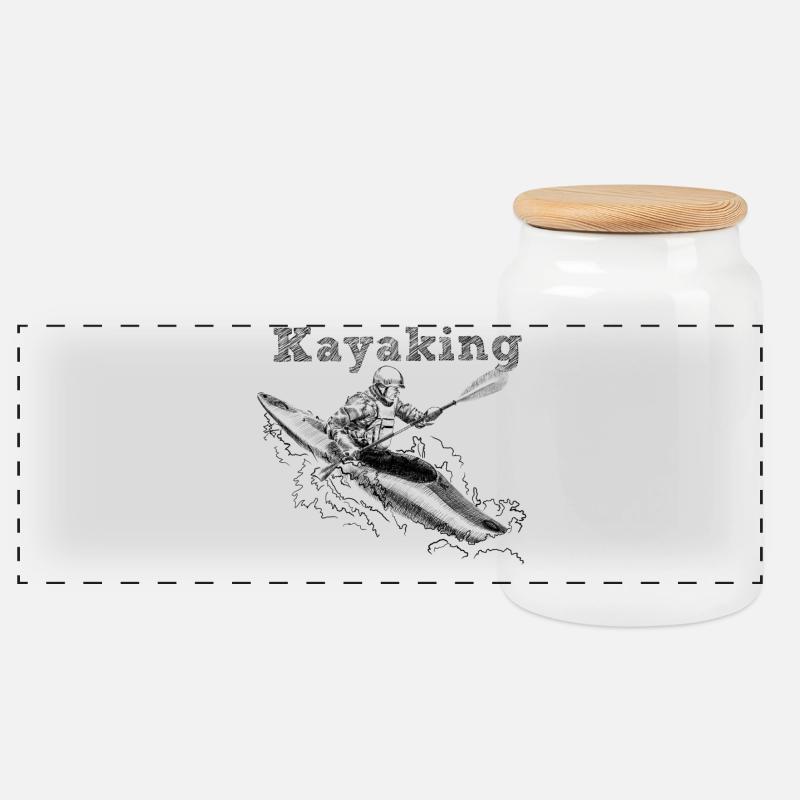 kayak - Panorama Keksdose mit Holzdeckel - Weiß