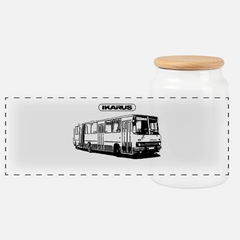 IKARUS 280 - Panorama Keksdose mit Holzdeckel - Weiß
