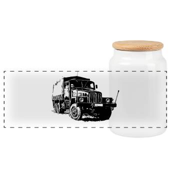 CGI G 5 - Boîte à biscuits avec couvercle en bois - blanc - Devant