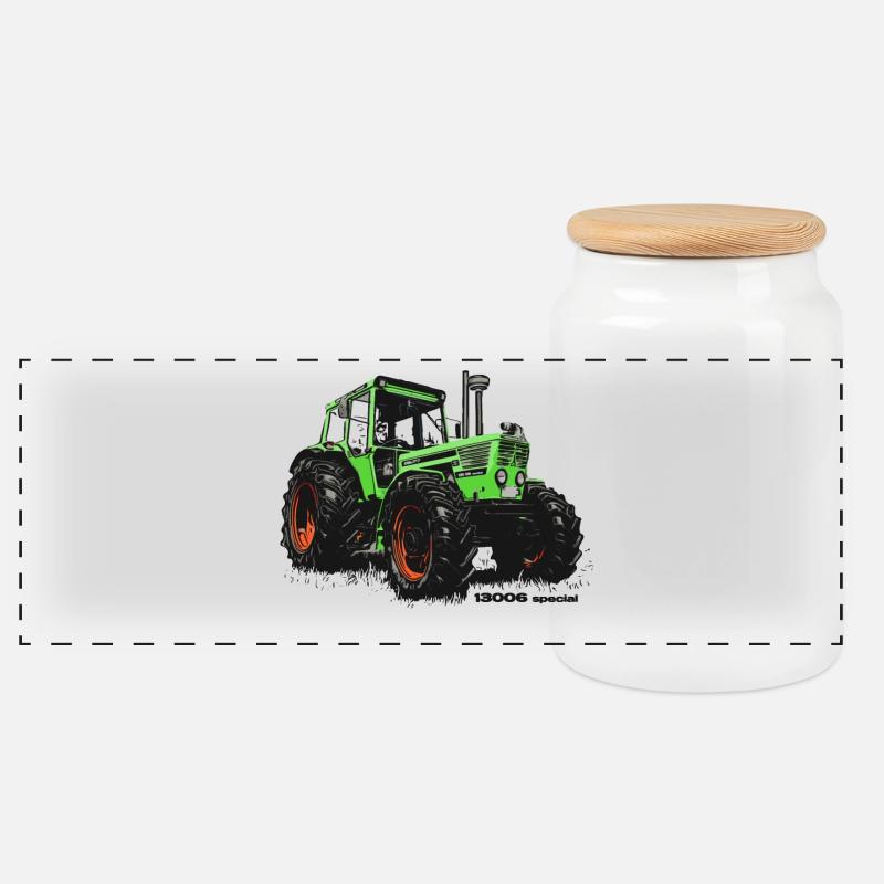 Deutz 13006 Special | Deutz Traktor | Deutz - Panorama Keksdose mit Holzdeckel - Weiß