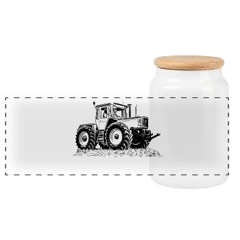 MB trac 1300 turbo | Traktor - Panorama Keksdose mit Holzdeckel - Weiß - Vorne