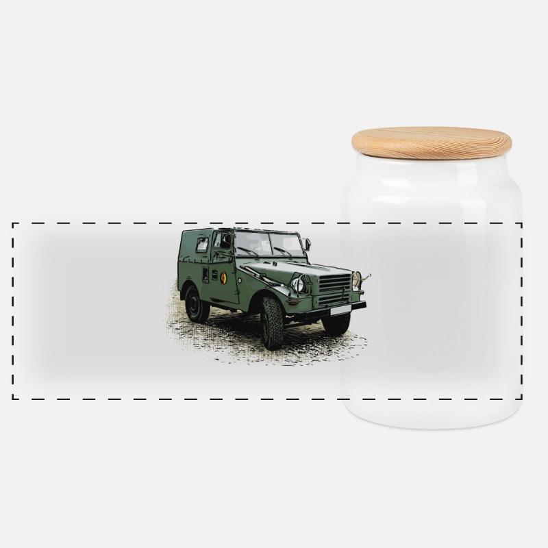 IFA P3 - Panorama Keksdose mit Holzdeckel - Weiß