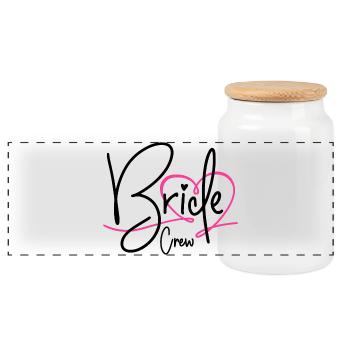 Bride Crew - Panoramic Cookie Jar with Wooden Lid - white - Front