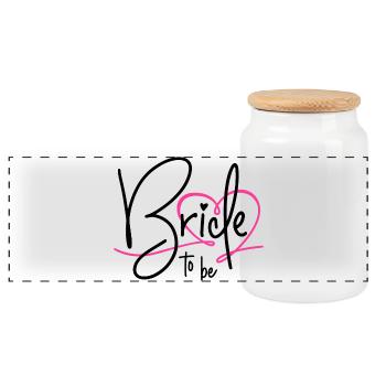 MARIÉE À CŒUR ENTERREMENT DE VIE DE JEUNE FILLE - Boîte à biscuits avec couvercle en bois - blanc - Devant