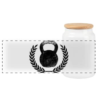 Hard Style Passion - Panoramic Cookie Jar with Wooden Lid - white - Front