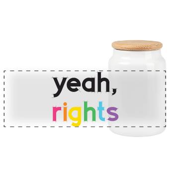 Pride Month LGBT - ja, Rechte - Panorama Keksdose mit Holzdeckel - Weiß - Vorne