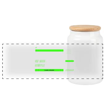 Rugby XV Je suis un mec simple - Boîte à biscuits avec couvercle en bois - blanc - Devant