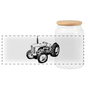 Fergie - Panoramic Cookie Jar with Wooden Lid - white - Front