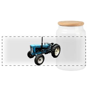 Tracteur Super Major 6 - Boîte à biscuits avec couvercle en bois - blanc - Devant