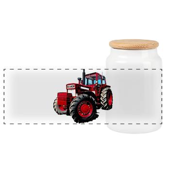 V BM 814 Turbo Tracteur - Boîte à biscuits avec couvercle en bois - blanc - Devant