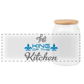 Cadeaux amusants pour les hommes qui cuisinent bien - Boîte à biscuits avec couvercle en bois - blanc - Devant