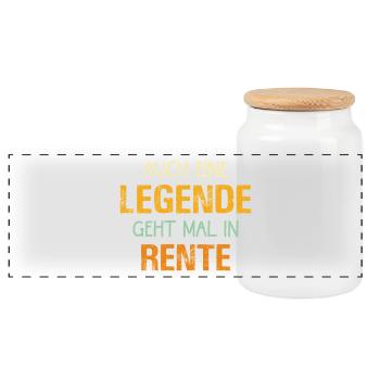 Même une légende prend sa retraite rétro - Boîte à biscuits avec couvercle en bois - blanc - Devant