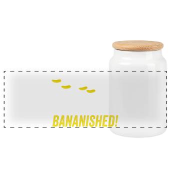 Verbannt Banana Walker Grafik T-Shirt - Panorama Keksdose mit Holzdeckel - Weiß - Vorne
