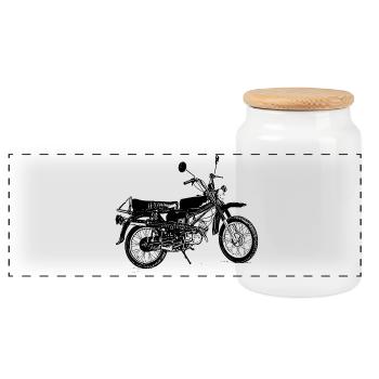 Deux temps dans le sang - Boîte à biscuits avec couvercle en bois - blanc - Devant