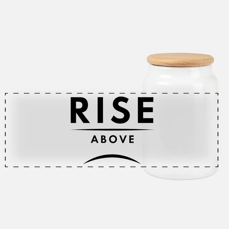 L’inspiration au-dessus du design graphique - Boîte à biscuits avec couvercle en bois - blanc