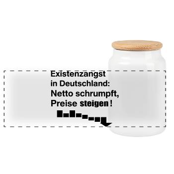 La peur existentielle en Allemagne - Boîte à biscuits avec couvercle en bois - blanc - Devant