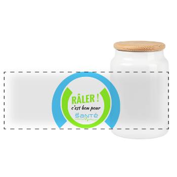 Râler c'est bon pour la santé - Boîte à biscuits avec couvercle en bois - blanc - Devant