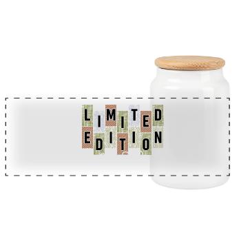 Limitierte Edition 2008 18.Geburtstag Geschenk - Panorama Keksdose mit Holzdeckel - Weiß - Vorne