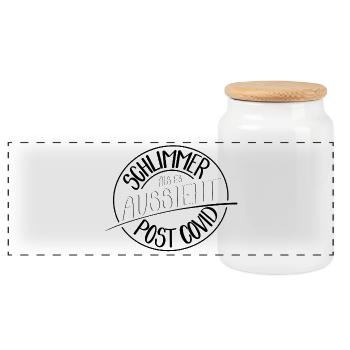 Pire qu’il n’y paraît, l’après-Covid - Boîte à biscuits avec couvercle en bois - blanc - Devant