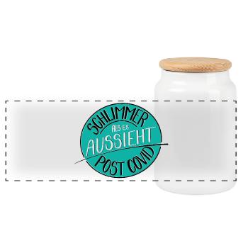Pire qu’il n’y paraît, l’après-Covid - Boîte à biscuits avec couvercle en bois - blanc - Devant