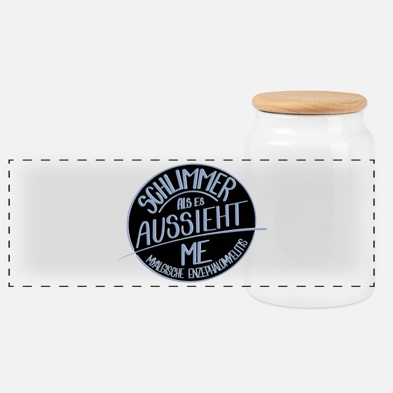 Schlimmer als es aussieht, ME - Panorama Keksdose mit Holzdeckel - Weiß