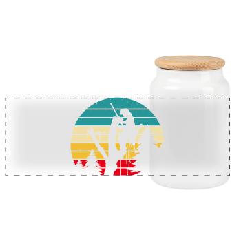 Cadeau drôle de menuisier - Boîte à biscuits avec couvercle en bois - blanc - Devant