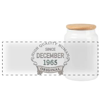 Since_December_1965 - Boîte à biscuits avec couvercle en bois - blanc - Devant