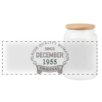 Since_December_1955 - Boîte à biscuits avec couvercle en bois - blanc - Devant