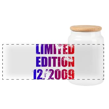 16. Geburtstag Limited Edition 12/2009 - Panorama Keksdose mit Holzdeckel - Weiß - Vorne