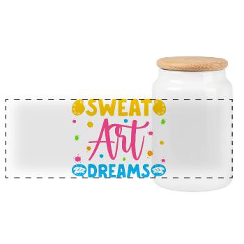 Artist Painter Graphic Sweat Art Dreams Art Saying - Panorama Keksdose mit Holzdeckel - Weiß - Vorne