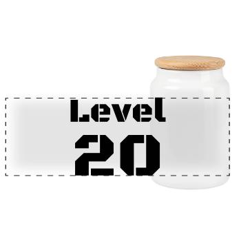 Level 20 - Panorama Keksdose mit Holzdeckel - Weiß - Vorne
