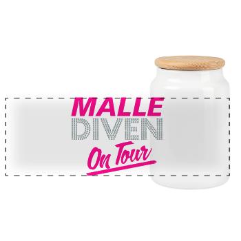 Majorque, Fête, Filles - Boîte à biscuits avec couvercle en bois - blanc - Devant