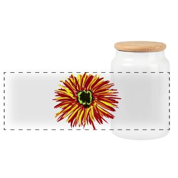 Fleurs Fleurs Fleurs - Boîte à biscuits avec couvercle en bois - blanc - Devant