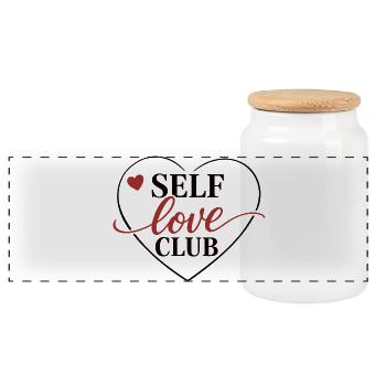 Chemise du Club d’Amour de Soi Esthétique Femmes - Boîte à biscuits avec couvercle en bois - blanc - Devant
