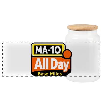 Mallorca MA-10 All Day Road Cycling Base Miles - Panoramic Cookie Jar with Wooden Lid - white - Front