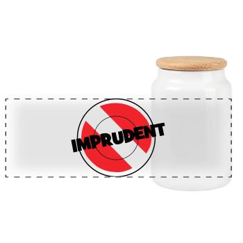 reckless - Panoramic Cookie Jar with Wooden Lid - white - Front